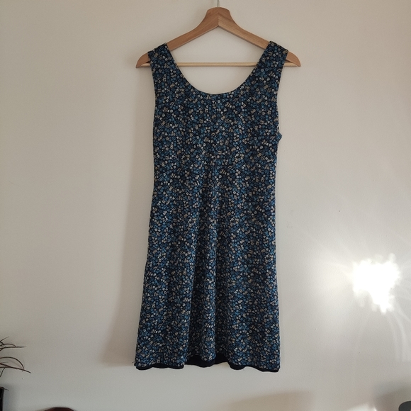 Marie Claire Dark Blue Floral Mini Summer Dress - Picture 6 of 10